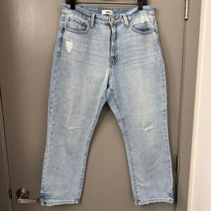 JBD Denim Straight Leg Light Blue Distressed Jeans